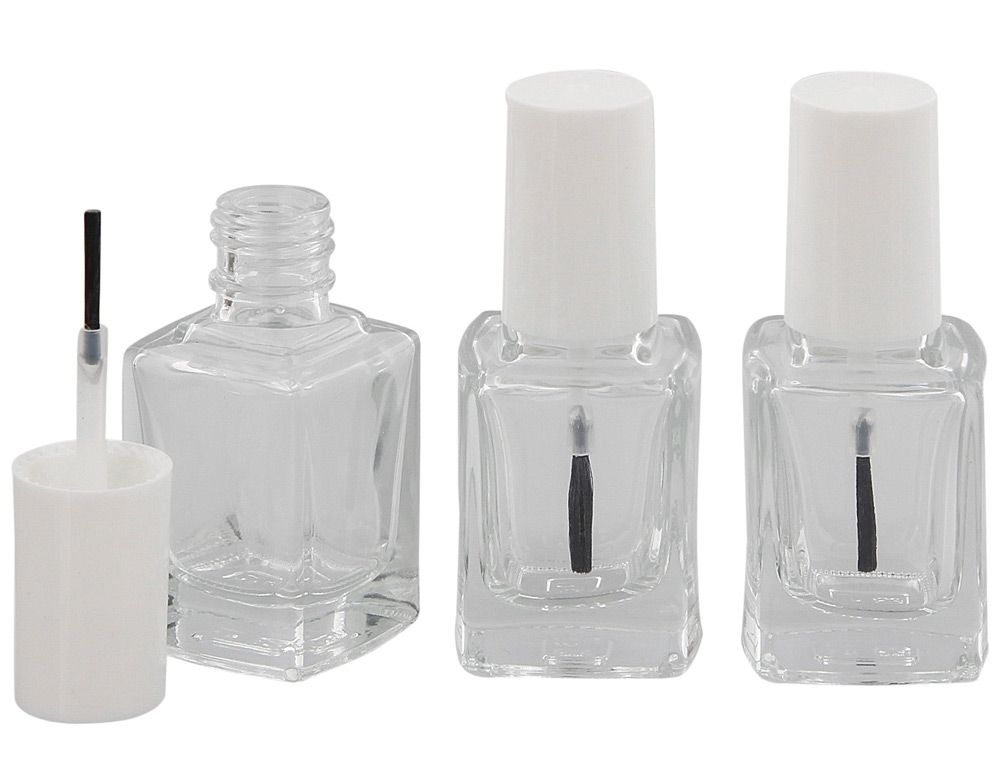 Kosmetikexpertin.de | Glasklare leere Nagellack-Flasche mit Pinsel, für  Selbstabfüller, Kappe weiß, 13 ml, Kosmetex | Kosmetik online kaufen