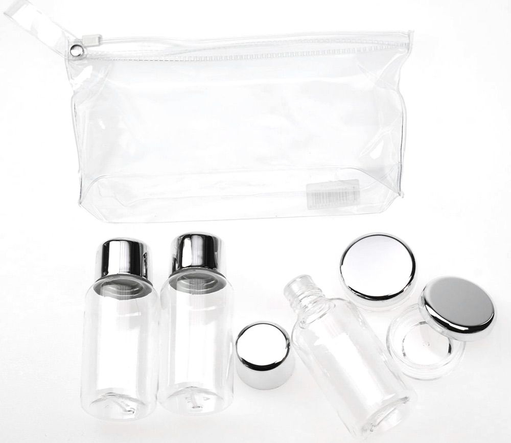Kosmetikexpertin.de | Travel-Set Kosmetex mit leeren Flaschen, Dosen für  Flüssigkeiten im Handgepäck, Flugzeug, Reise-Set, 6-teilig | Kosmetik  online kaufen